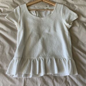 Anthropologie Postmark Top with Ruffle Back